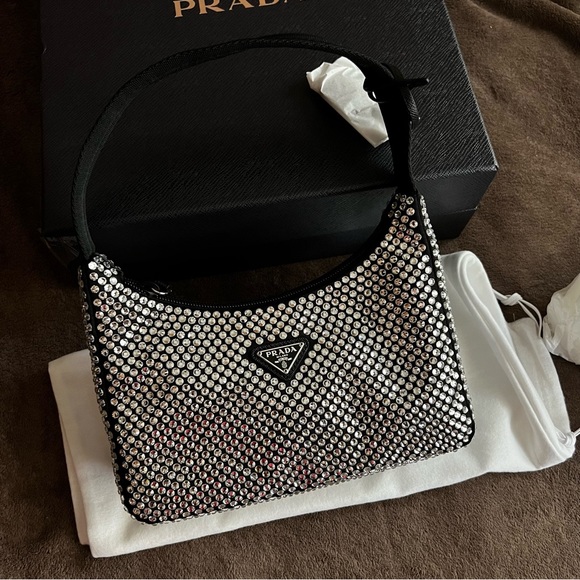 Prada Handbags - PRADA RE EDITION CRYSTAL HOBO BAG